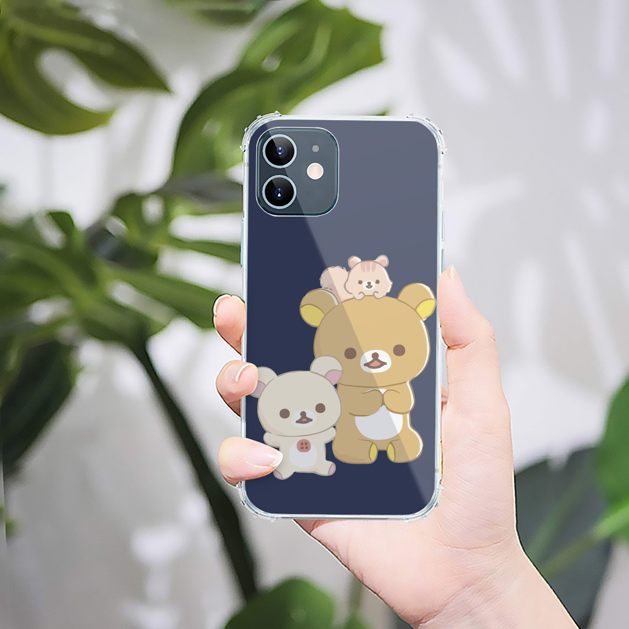 （画像用） リラックマ リラックマ キイロイトリ Rilakkuma Korilakkuma Kiiroitori 【iPhone 12シリーズ対応】透明スマホケース（クリアソフトケース）